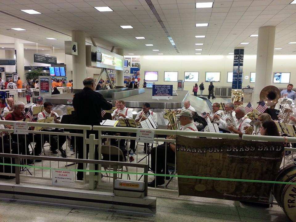 Picture of people waiting at airport