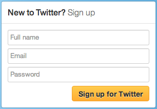 Twitter Sign Up