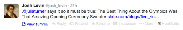 To make sure Twitter doesn't mistake a mention for a reply, add a period at the beginning.