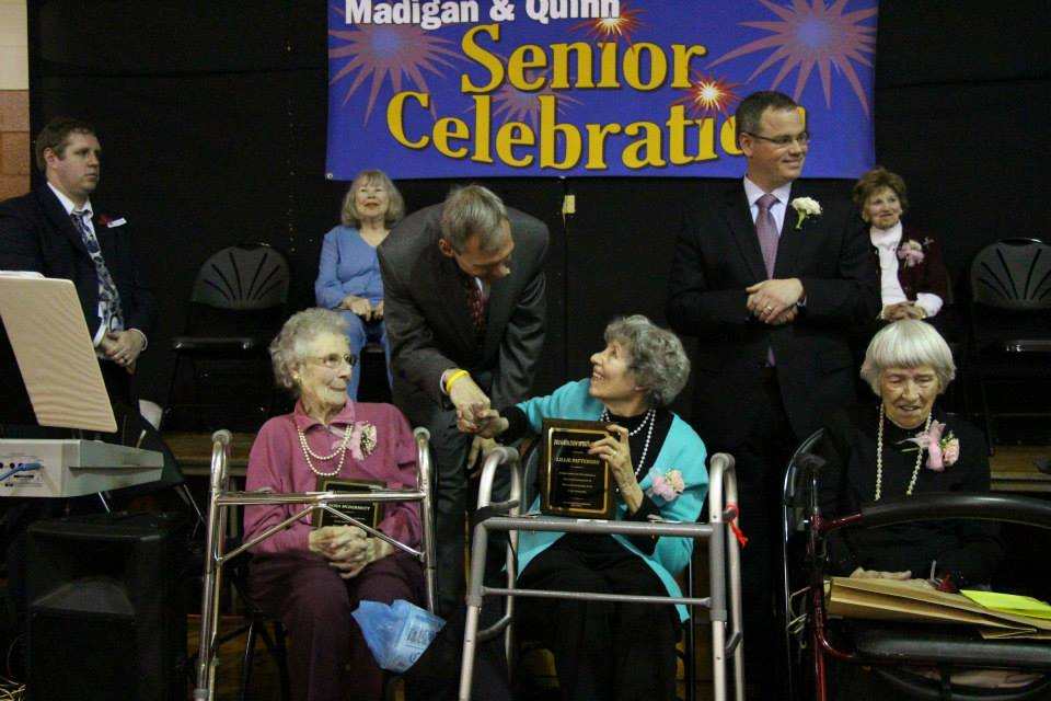 Lillie Patterson accepts the 2014 Golden Spirit Award from Congressman Lipinksi