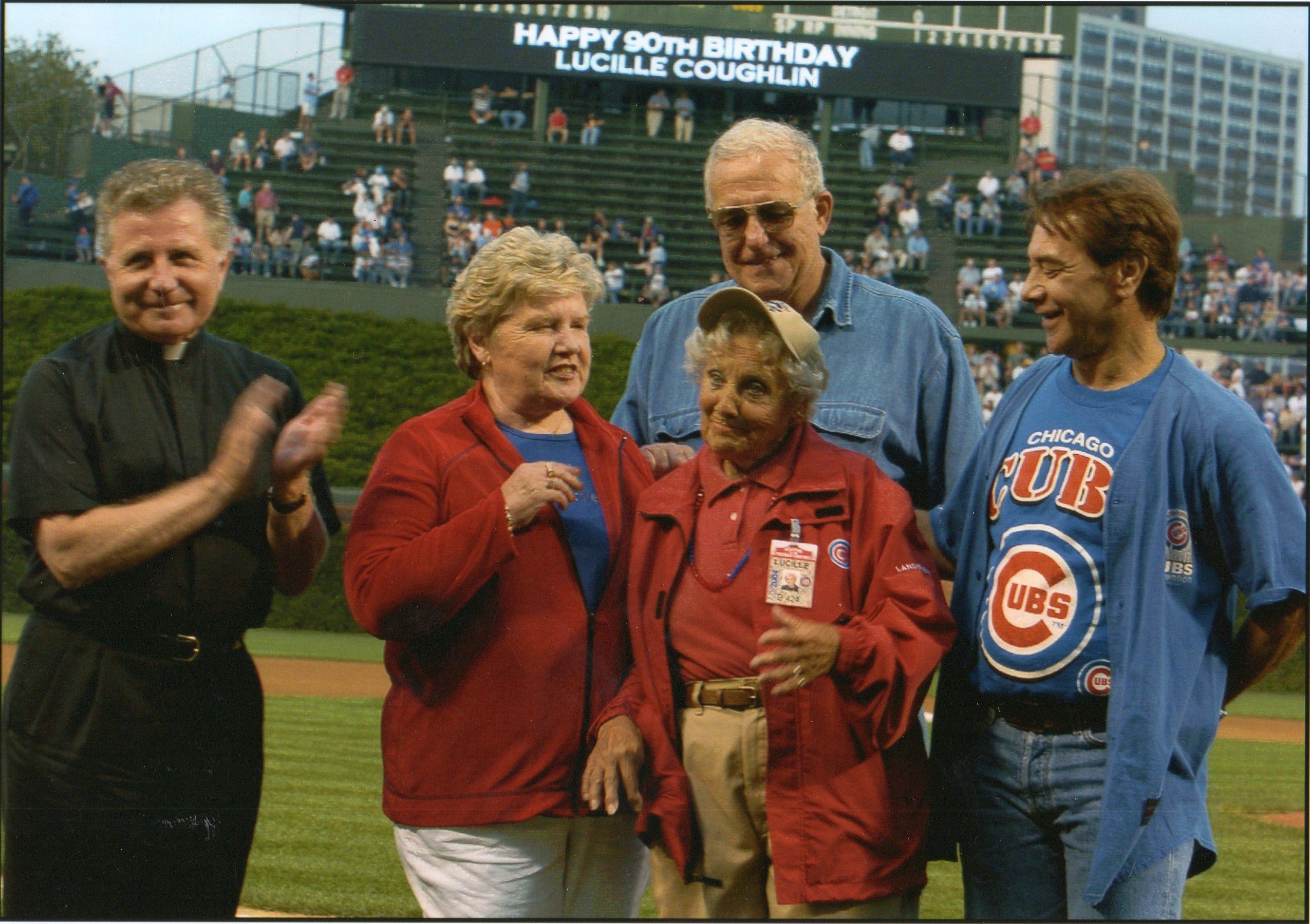 Lucille is celebrated on Wrigley Field on her 90th birthday