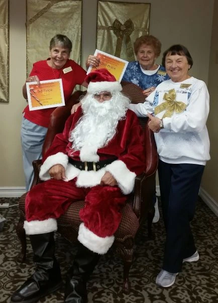 Seniors with Santa