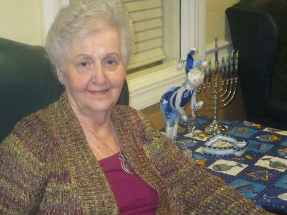 woman celebrating Hanukkah