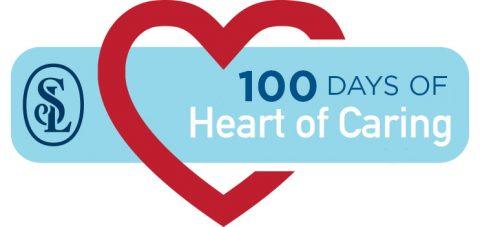 100 Days of Heart of Caring Logo