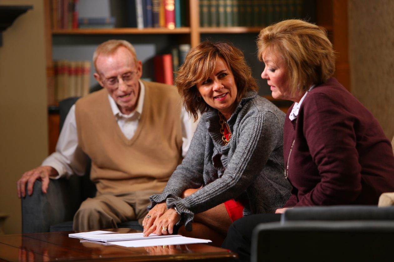 family having conversation