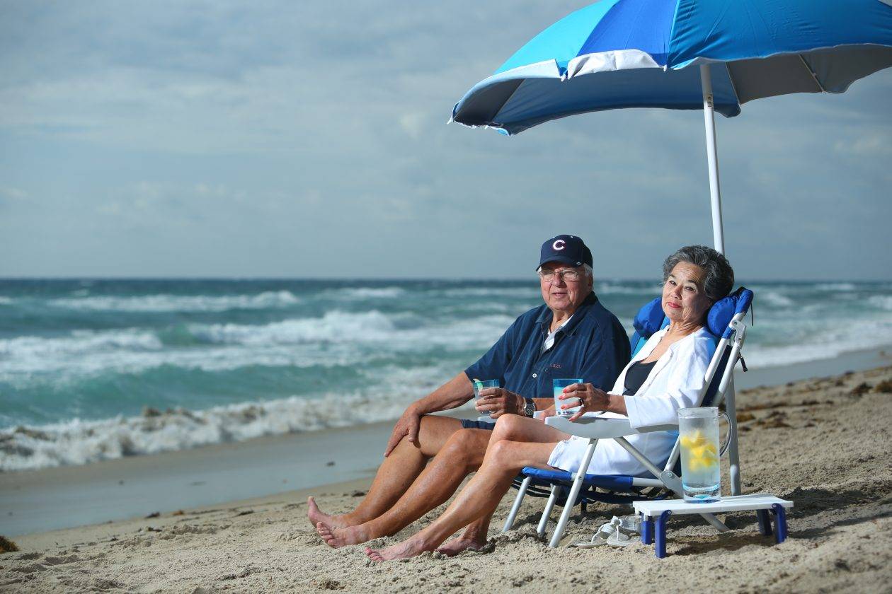 couple sitting on a beach