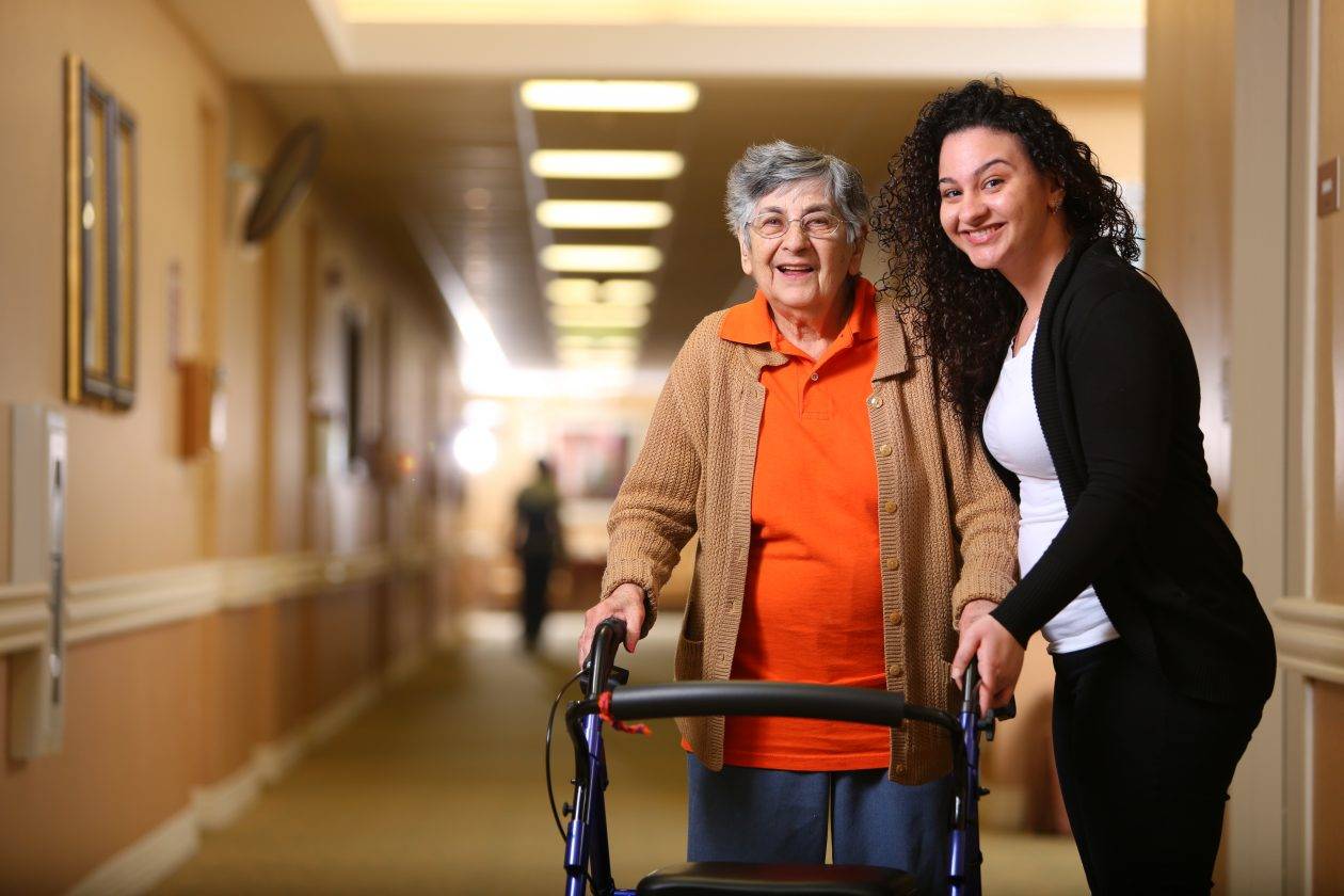 woman with a walker