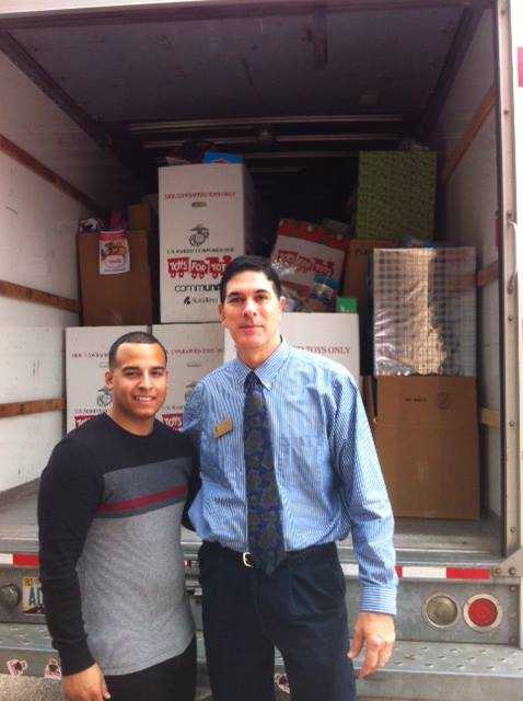 A truckload of toys collected from Senior Lifestyle communities in Phoenix: Woodmark Sun City, Heritage Tradition, Amethyst, and Fountain View Village.