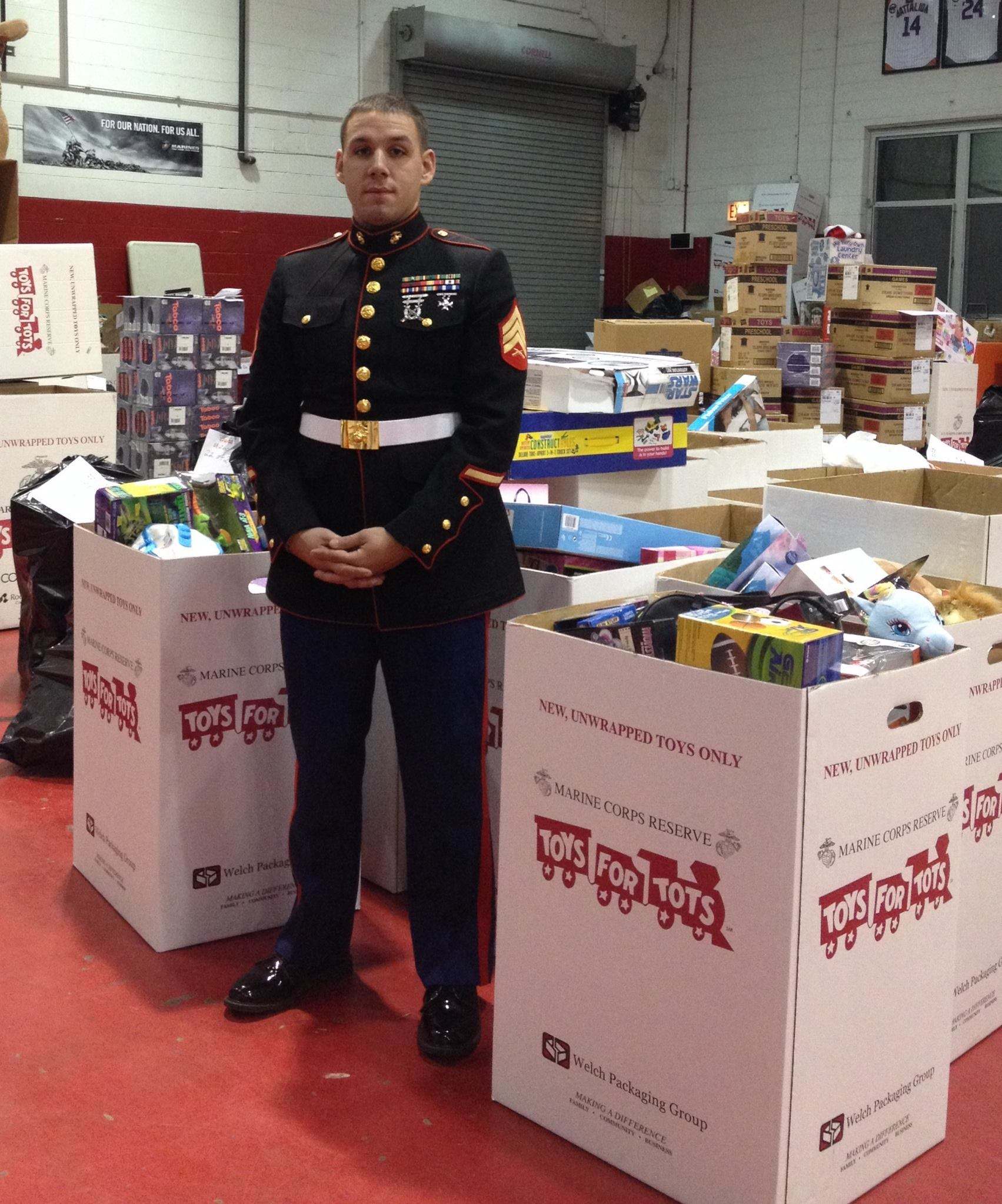 A special thanks to the members of the Marine Corps for helping with the Toys for Tots drive, and their service to our country.