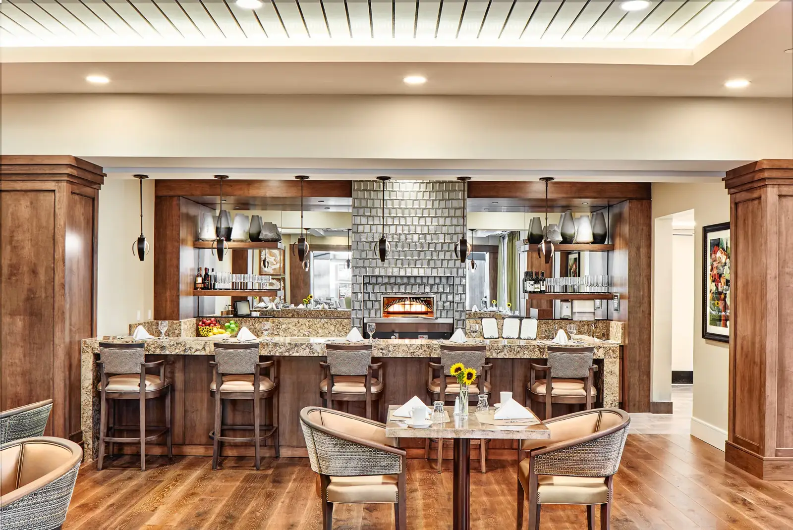 The Club at Briarcliff Manor common kitchen area