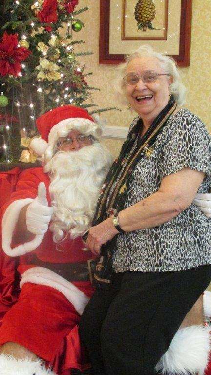 Eleanor lets Santa know what she wants for Christmas.