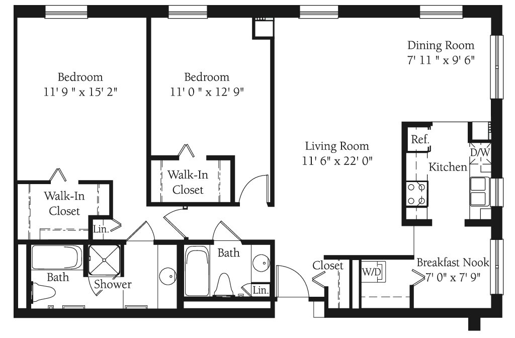 Cherry Blossom (Two Bedroom Apartment) floor plan