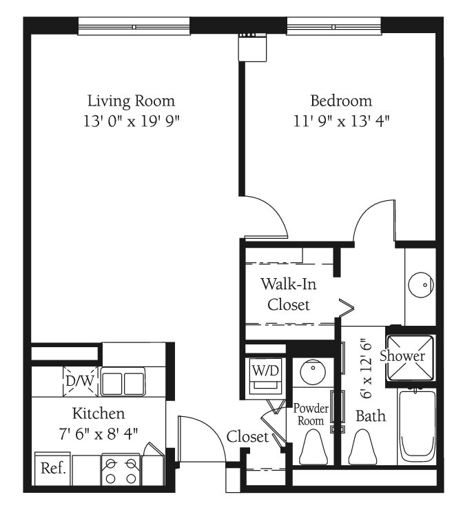 Magnolia (One Bedroom Apartment) floor plan