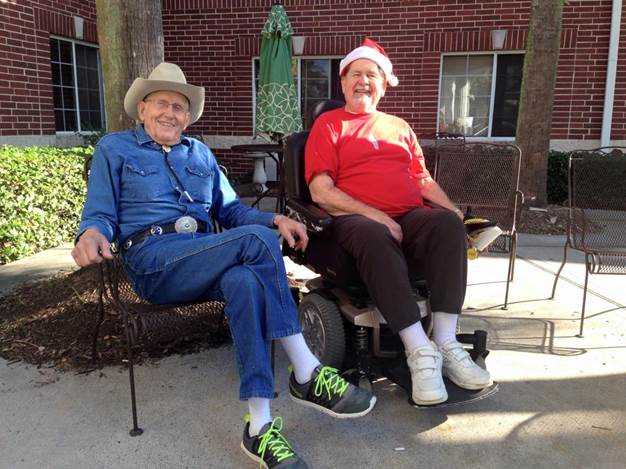 Mr. Jerry and Mr. Bill celebrate in their own inimitable ways.