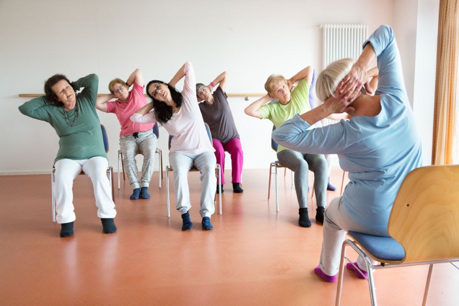 easy chair yoga for seniors