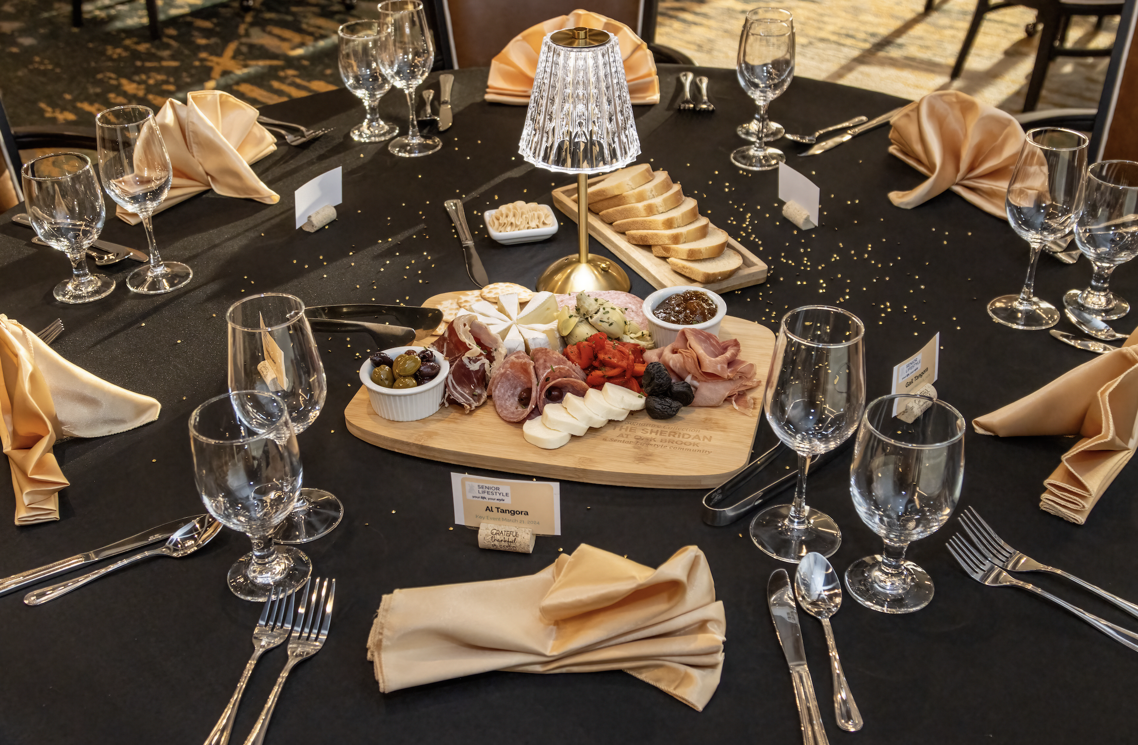 Food on dining table