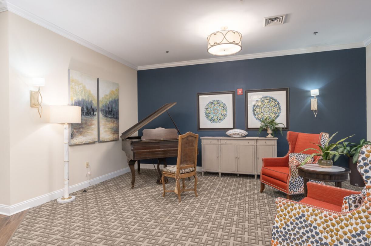 Independent Living Lobby and Piano