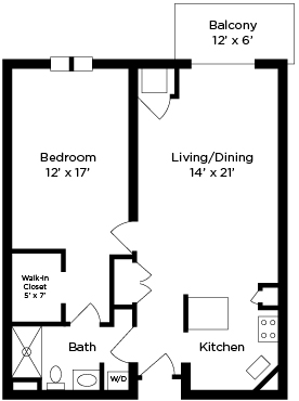 1 Bed 1 Bath