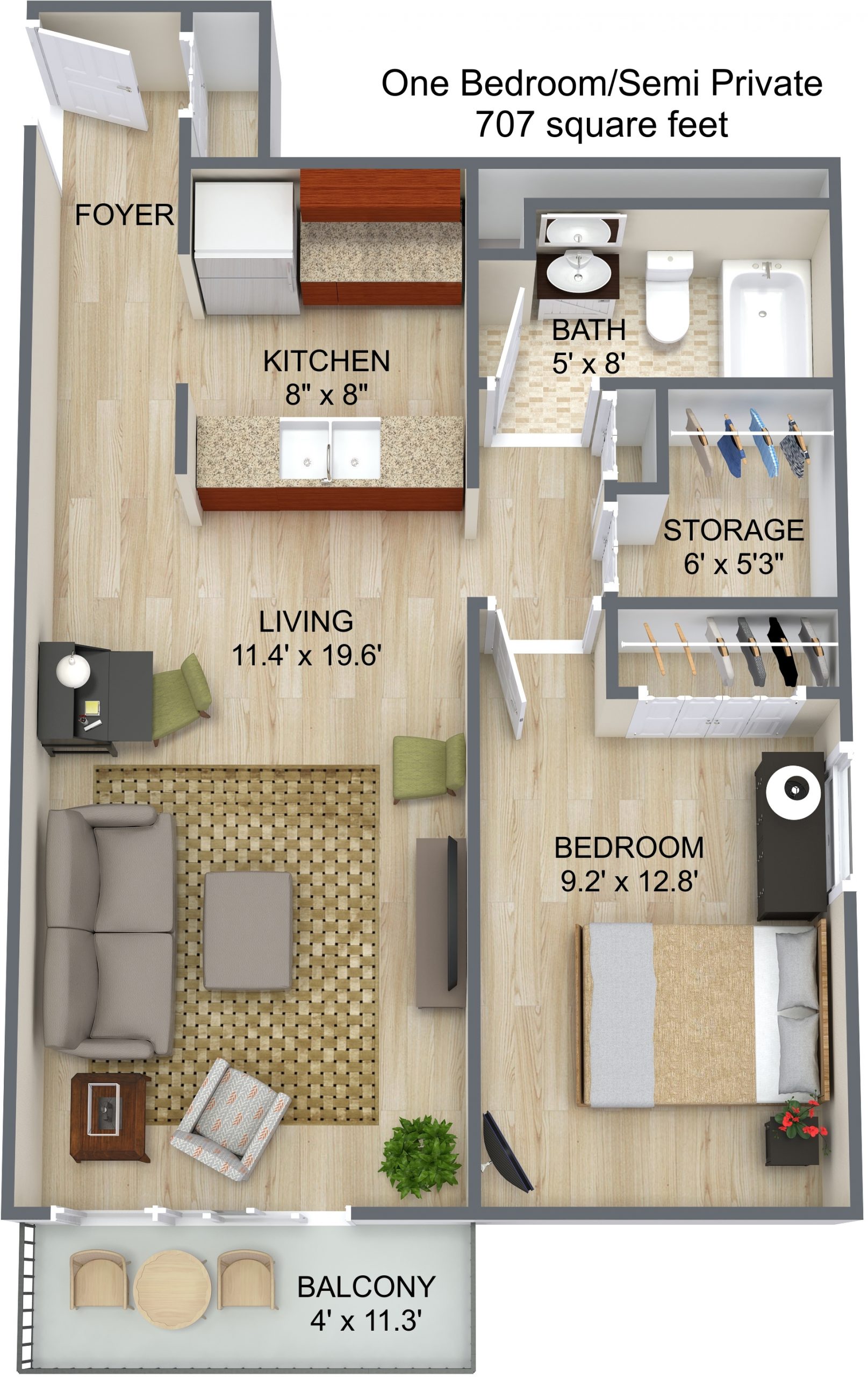 One Bedroom C