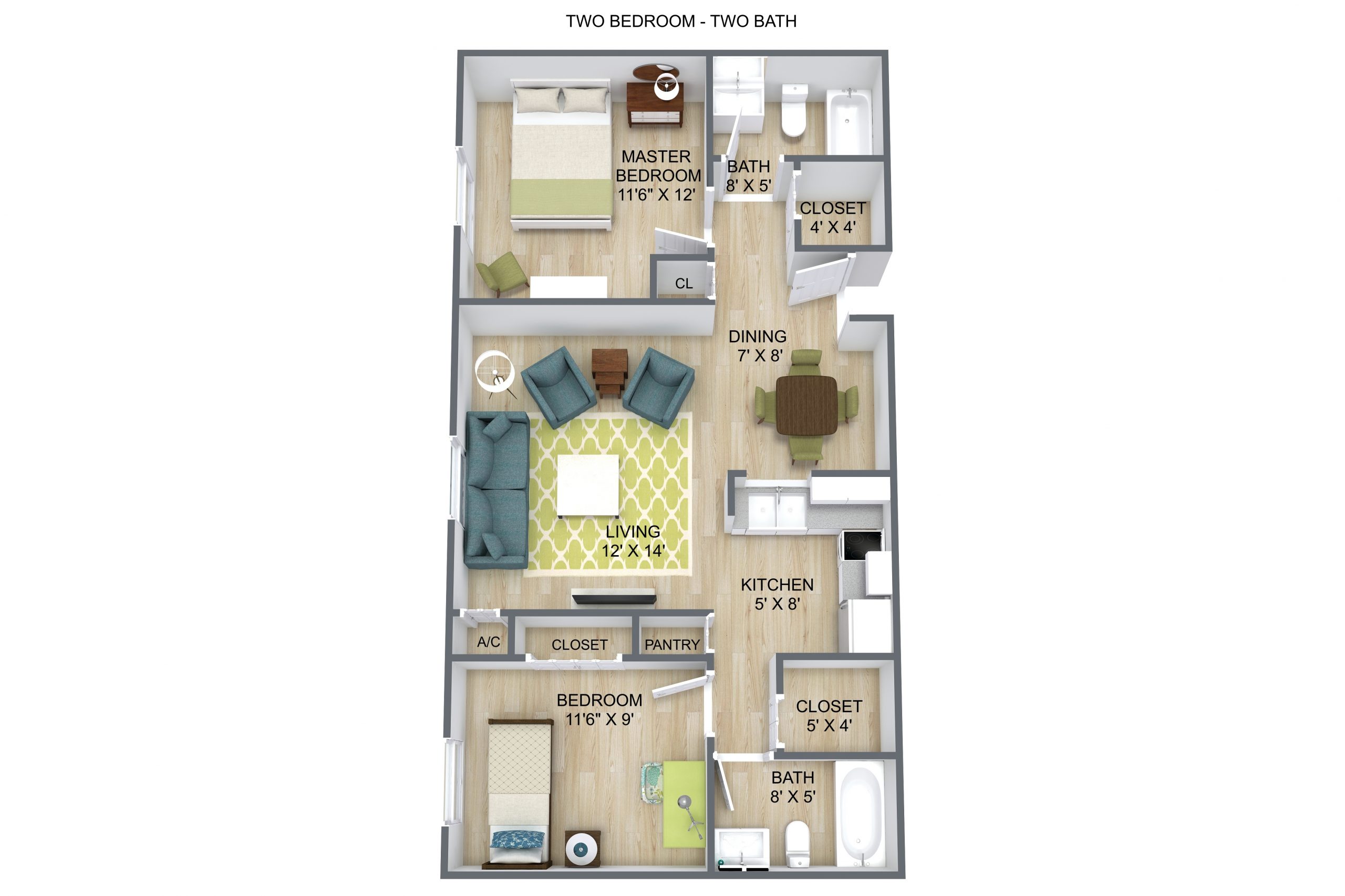 2 Bedroom 2 Bath