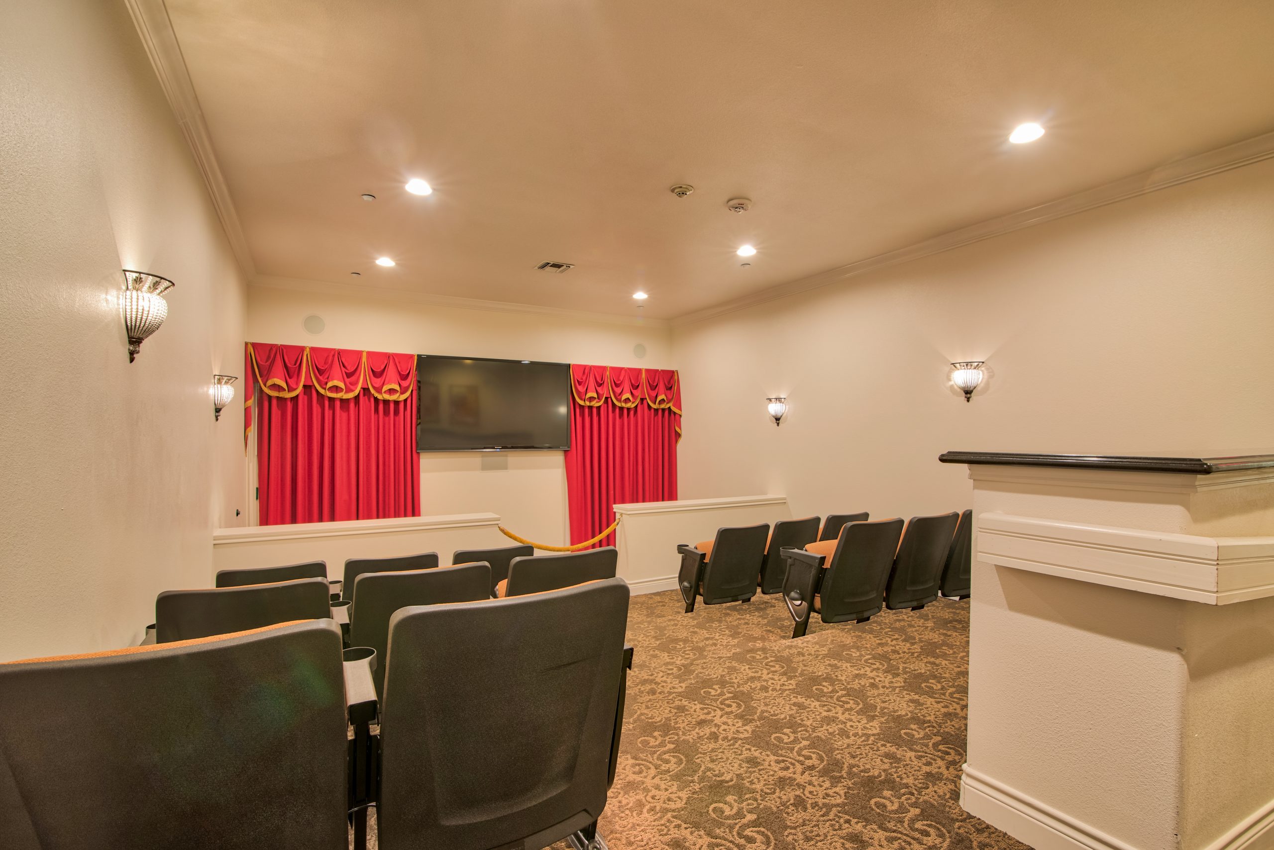 Pelican bay assisted living theater room memory care community