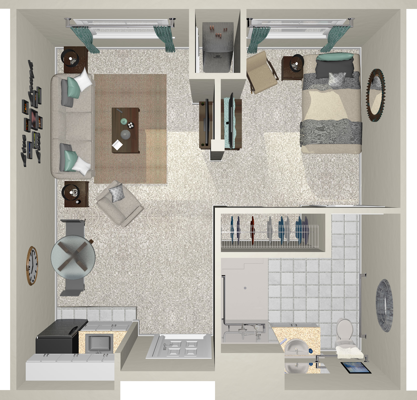 Camellia One Bedroom - 458 Sq. Ft.