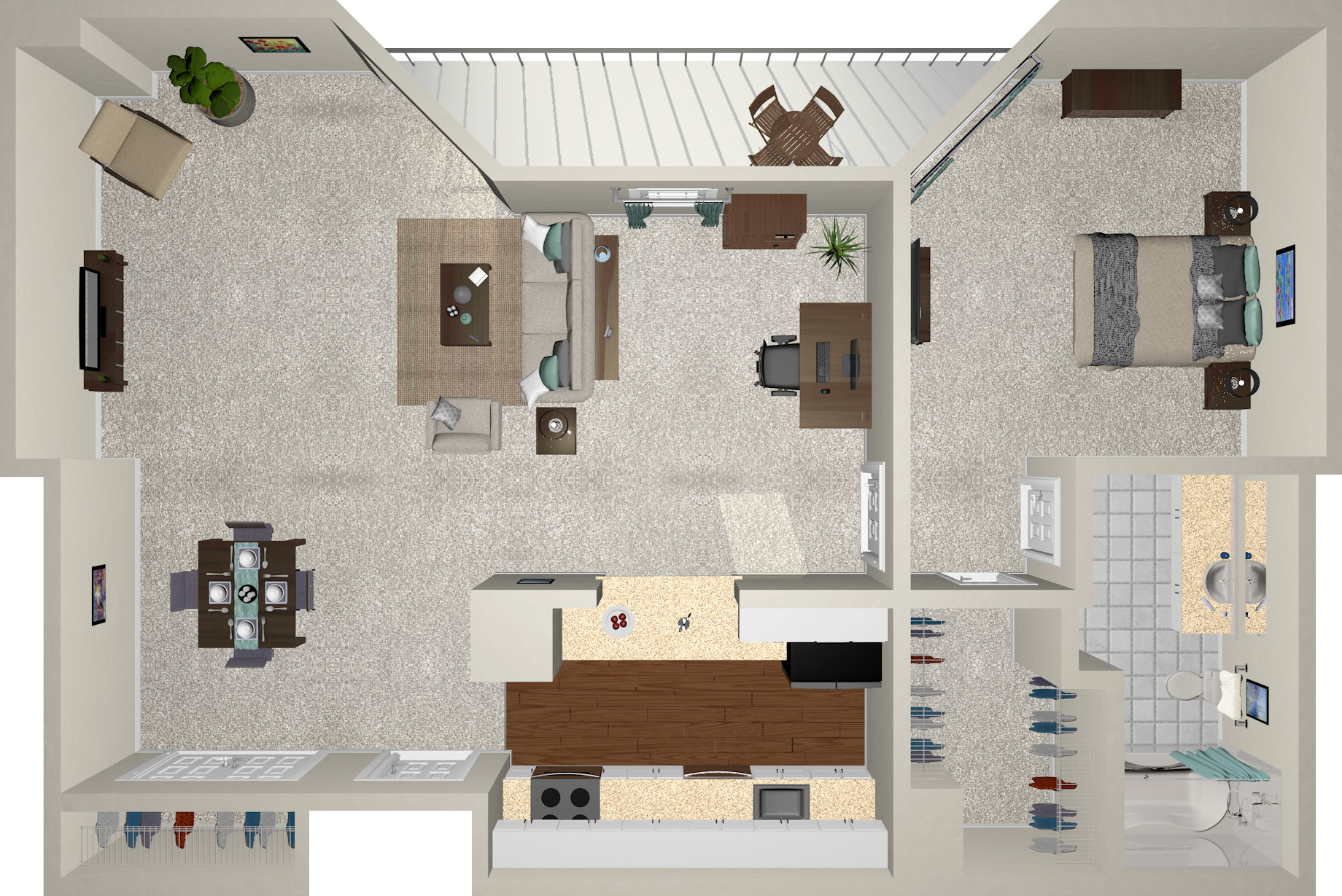 The Gresham - 887 sq. ft.