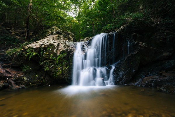 Cascade Falls at Patapsco Valley State Park in Maryland is a popular spot for visitors.