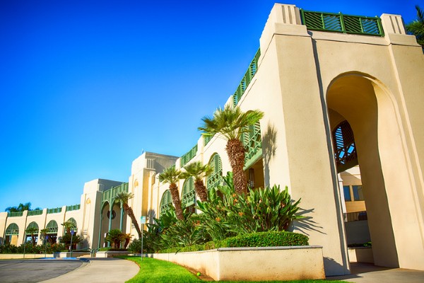 Escondido’s beautiful, unique city hall beckons on a sunny Southern California day.