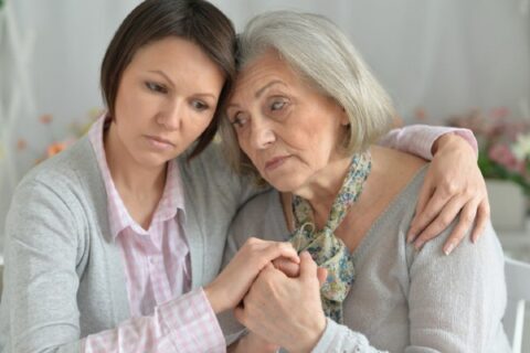 A grown daughter feels conflicted while caring for her aging mother.