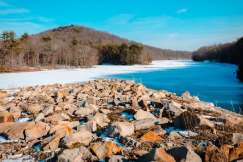 This is a view from the dam at Yellow Creek State Park.