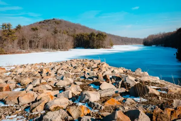 This is a view from the dam at Yellow Creek State Park.