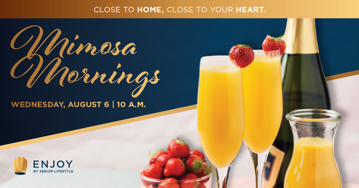 Two mimosas and mimosa ingredients.