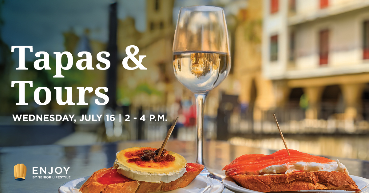 Tapas with a glass of water.