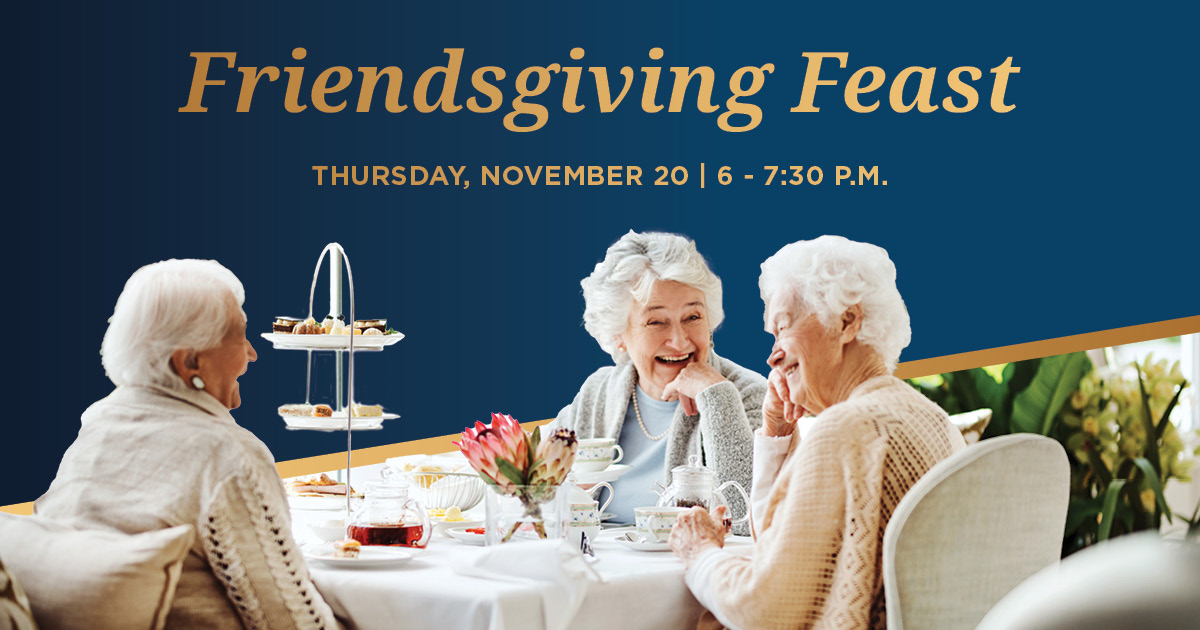 SLC APMP 4649084 FriendsgivingFeast Calendar V1 Friends having tea