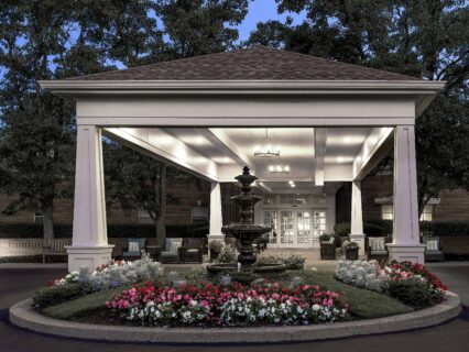 Flowers blossom outside of The Seasons senior living community