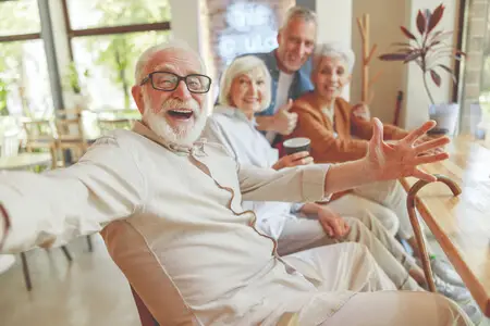 senior residents having a good time together